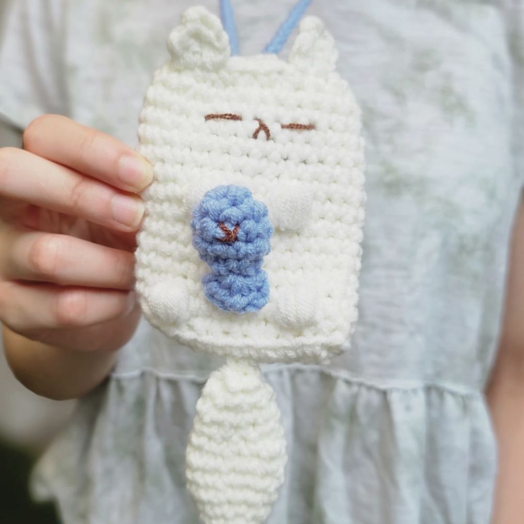 PDF - Cat Pouch With Lanyard Crochet Pattern