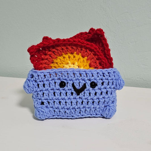 PDF - Dumpster Fire Coaster Set Crochet Pattern (No Sew)