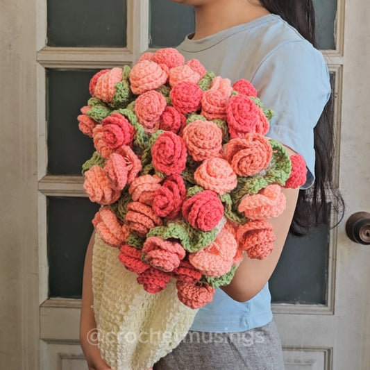 PDF - Flower Bouquet Blanket Crochet Pattern