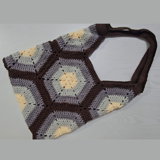 PDF - Hexagon Granny Square Tote Bag Crochet Pattern