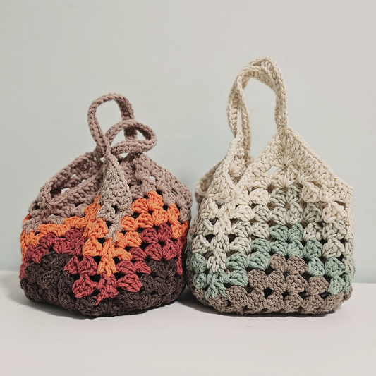 PDF - Granny Square Market Bag (No-Sew) Crochet Pattern