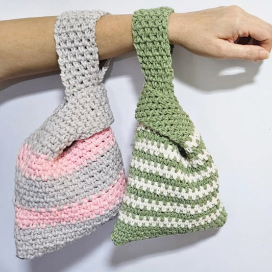 PDF - Moss Stitch Knot Bag (Low-Sew) Crochet Pattern