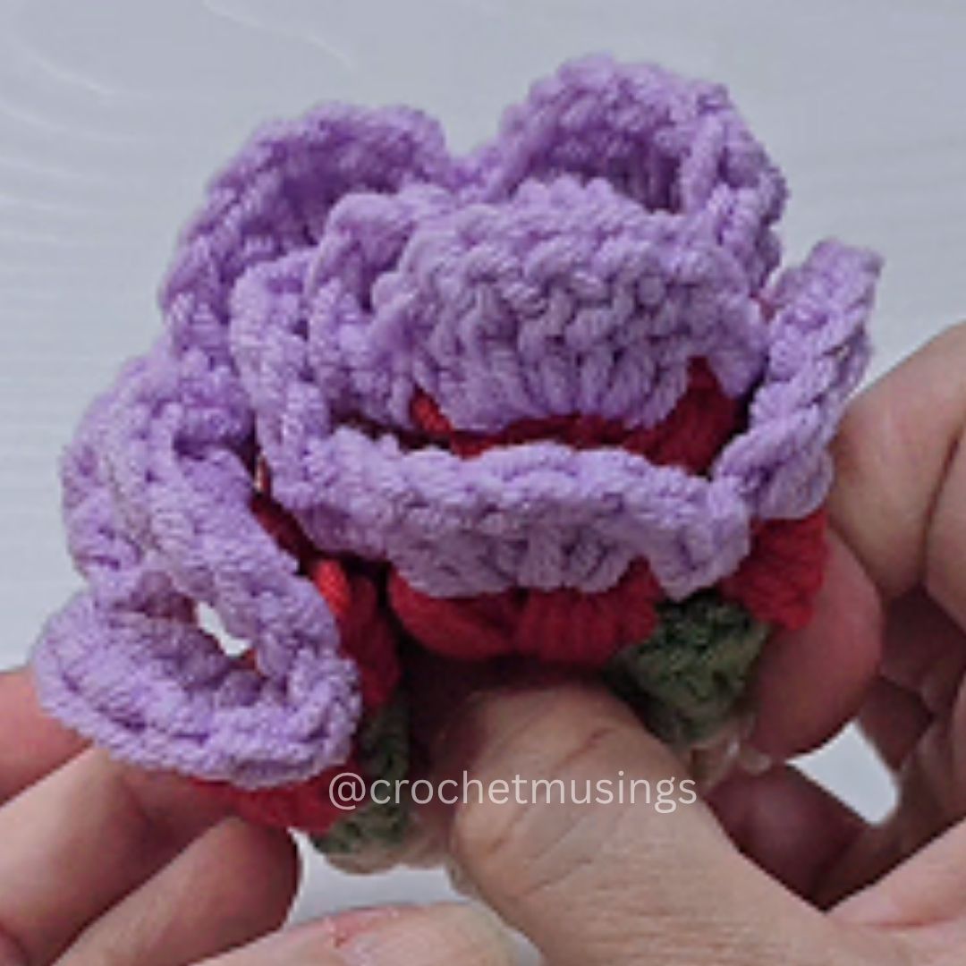 PDF - 3D Rose Coaster Crochet Pattern