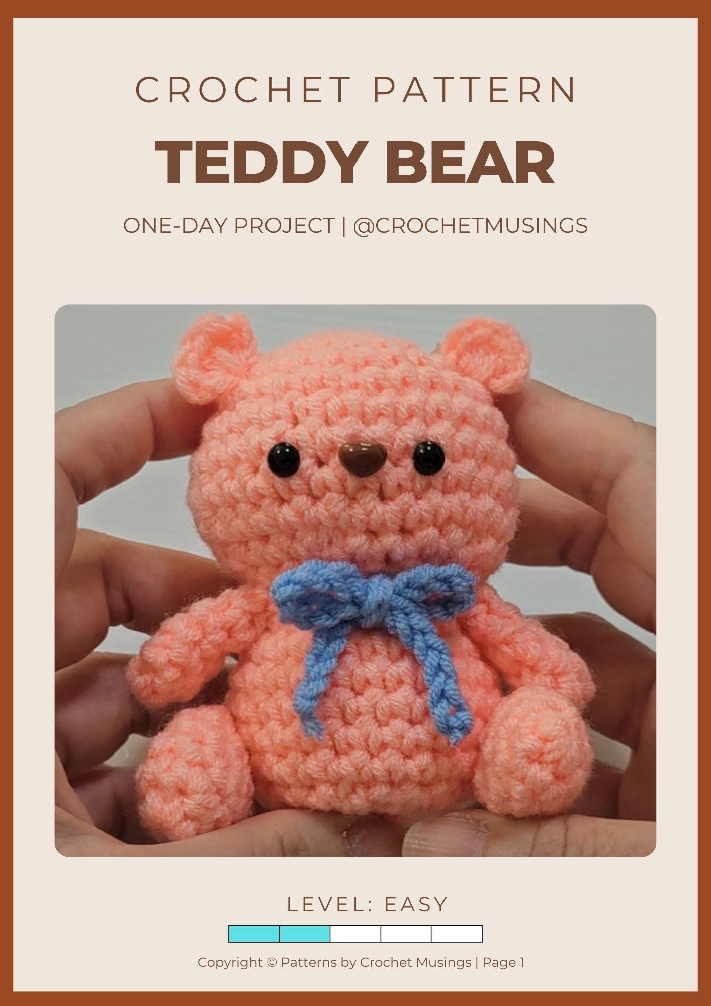 PDF - Teddy Bear Crochet Pattern