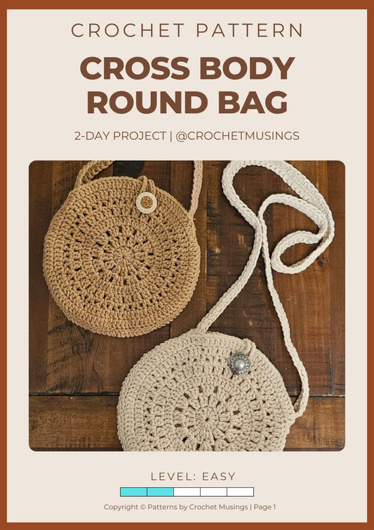 PDF - Cross Body Round Bag Crochet Pattern