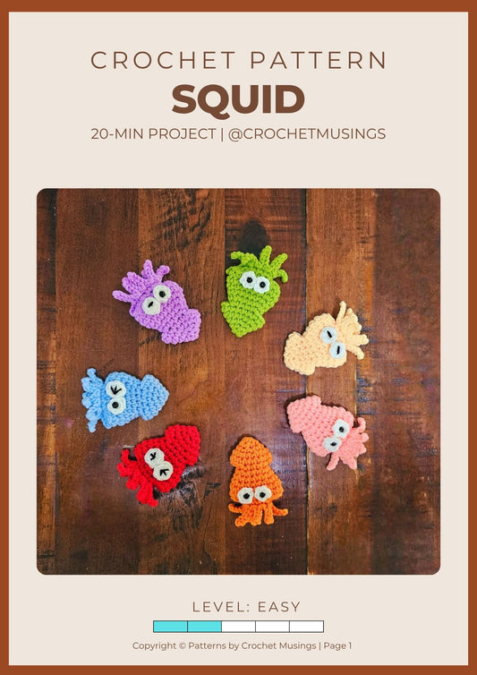 PDF - Squid Crochet Pattern