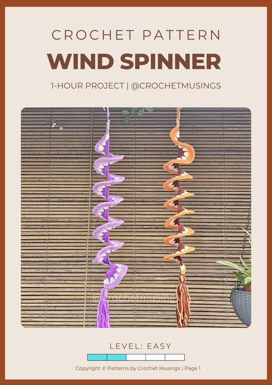 PDF - Easy Wind Spinner Crochet Pattern (No Sew)