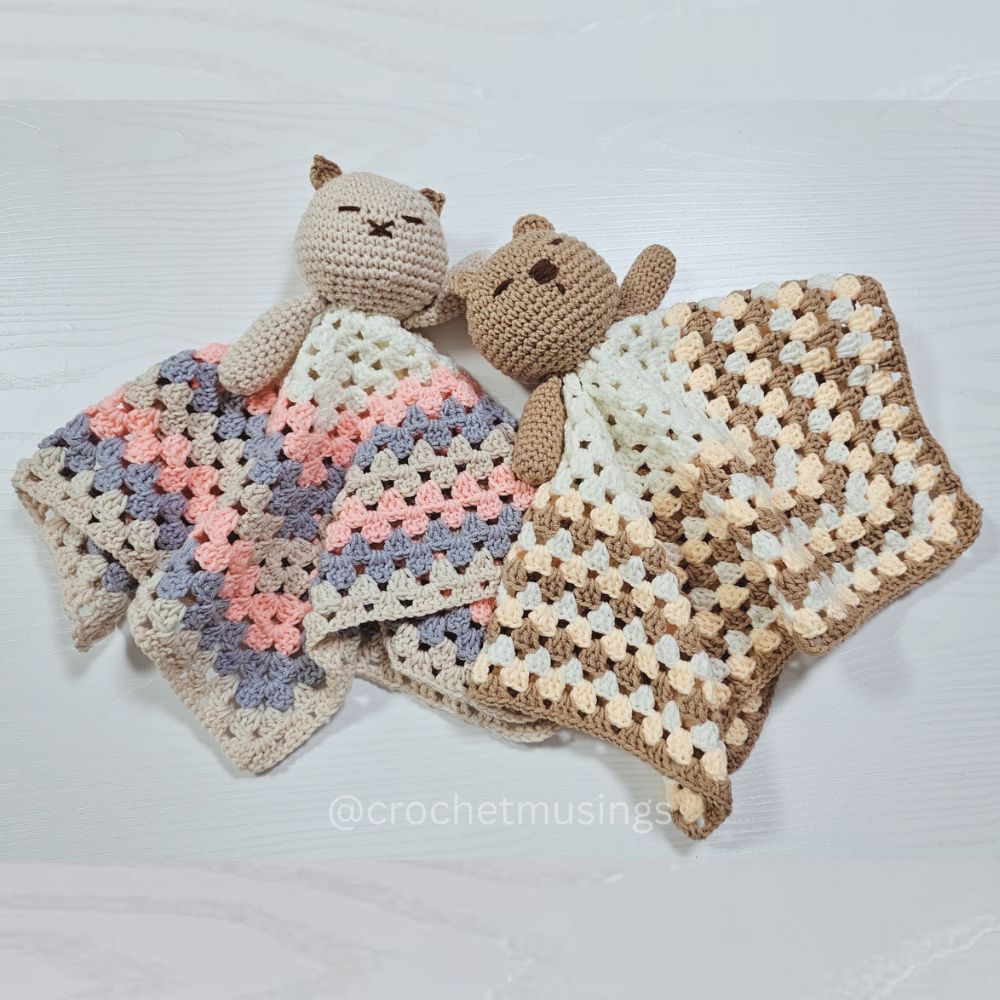 PDF - 2-in-1 Crochet Lovey Baby Blanket Crochet Pattern
