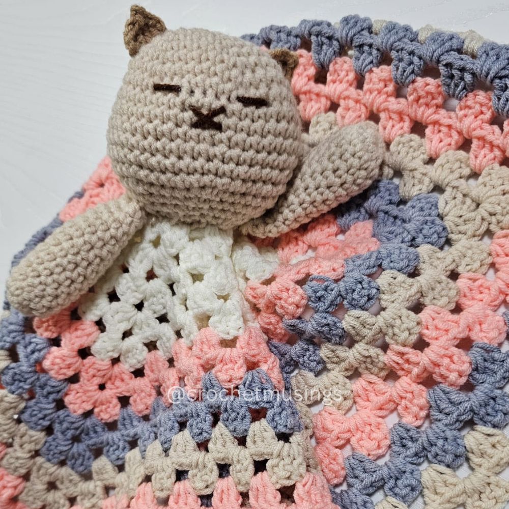 PDF - 2-in-1 Crochet Lovey Baby Blanket Crochet Pattern