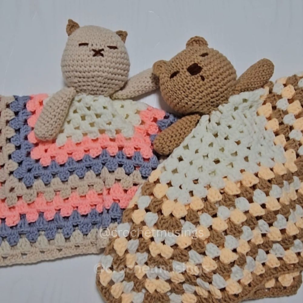 PDF - 2-in-1 Crochet Lovey Baby Blanket Crochet Pattern