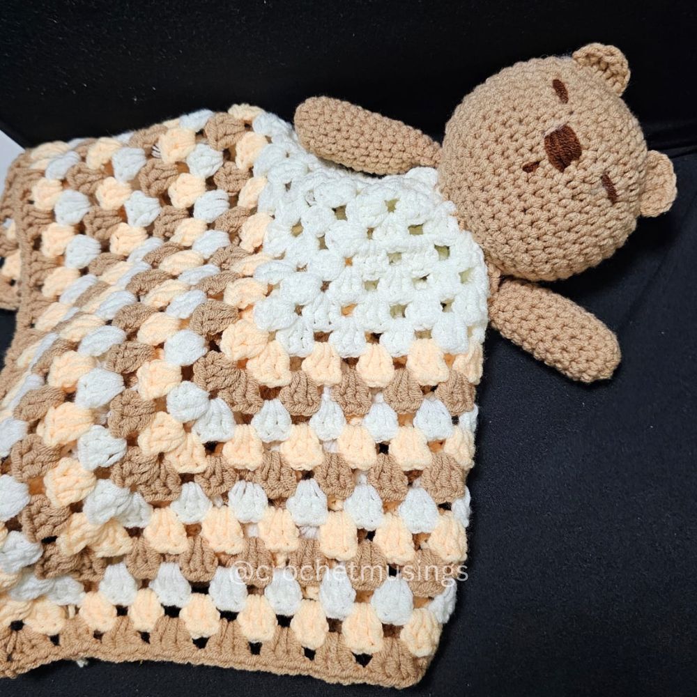 PDF - 2-in-1 Crochet Lovey Baby Blanket Crochet Pattern