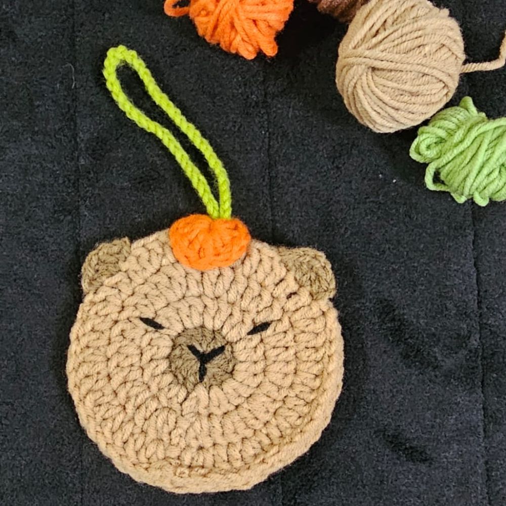 PDF - Capybara Pouch (Low-Sew) Crochet Pattern