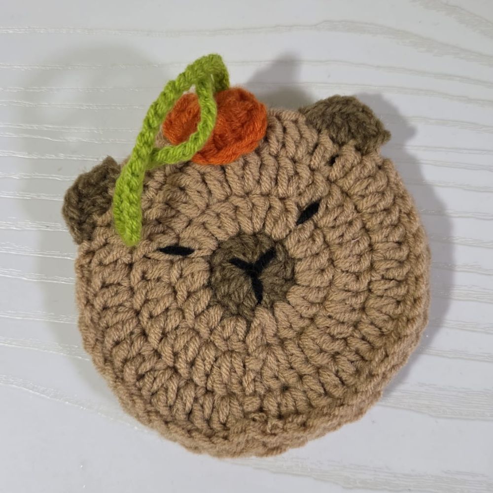 PDF - Capybara Pouch (Low-Sew) Crochet Pattern