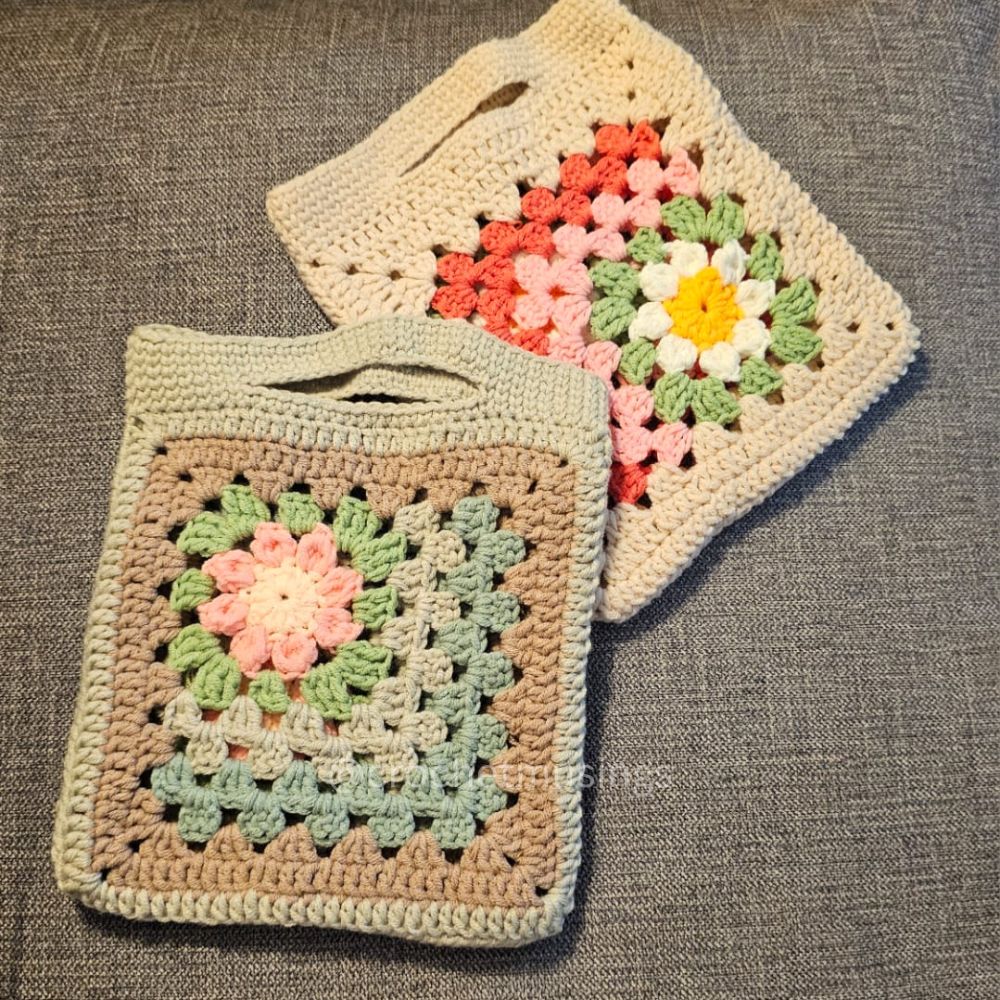 PDF - Corner Flower Granny Square Bag Crochet Pattern