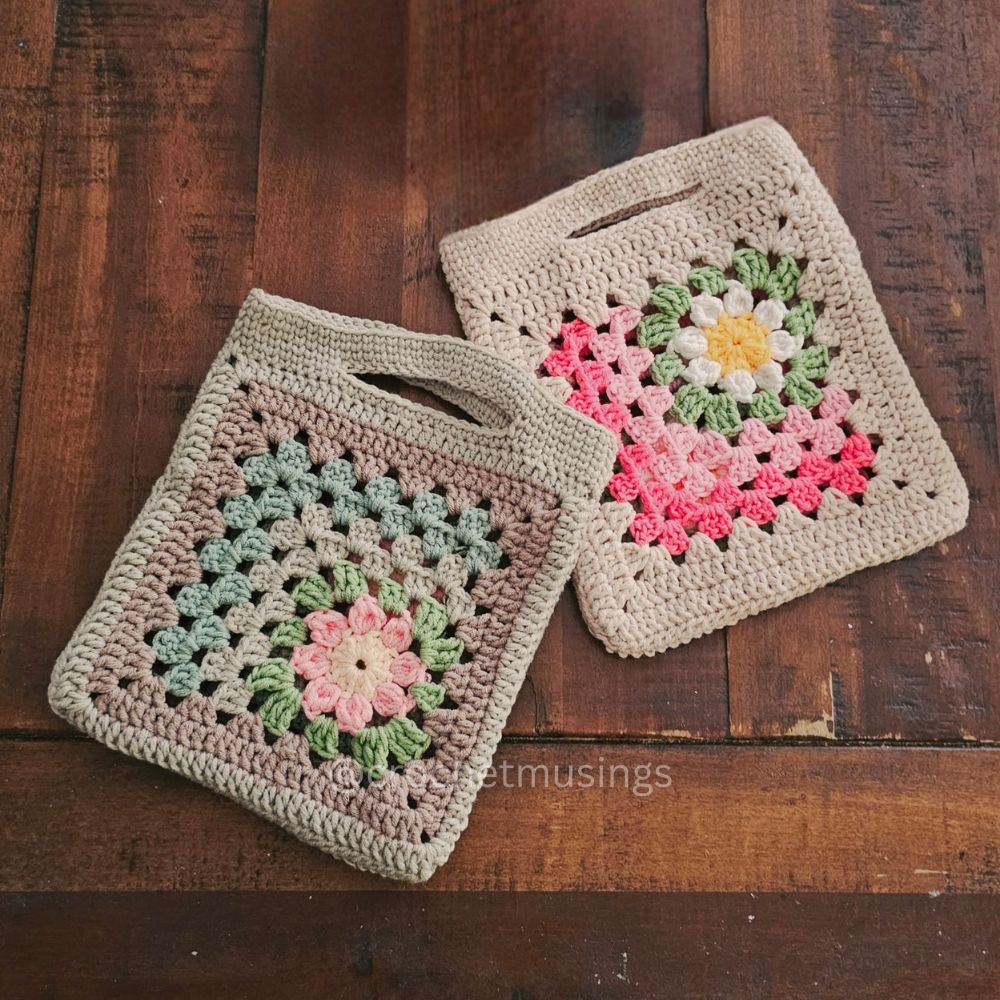 PDF - Corner Flower Granny Square Bag Crochet Pattern