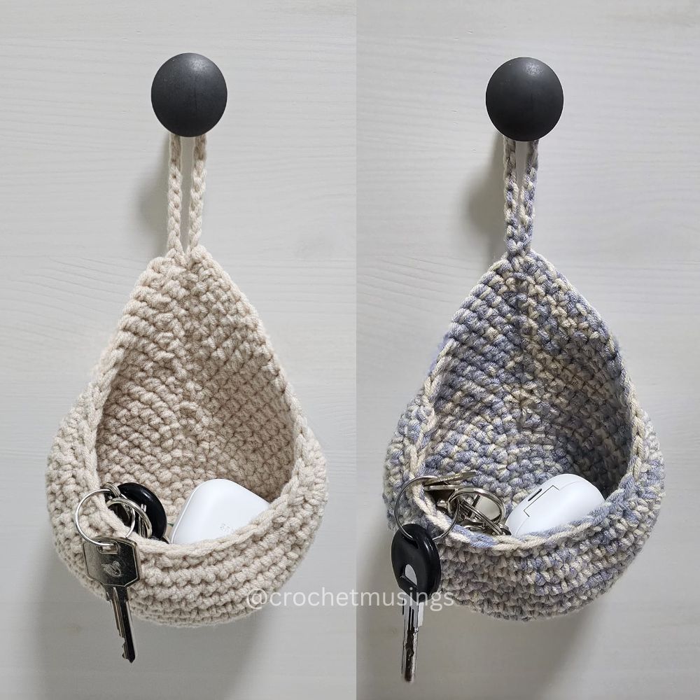 PDF - Crochet Hanging Basket Crochet Pattern (No Sew)