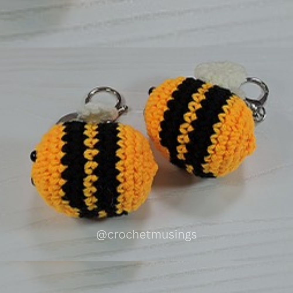 PDF - Cute Bee Keychain Crochet Pattern