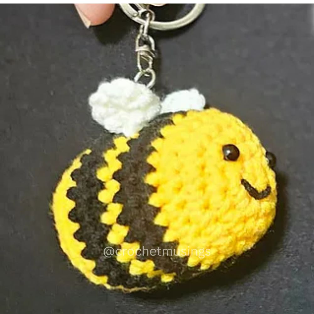 PDF - Cute Bee Keychain Crochet Pattern