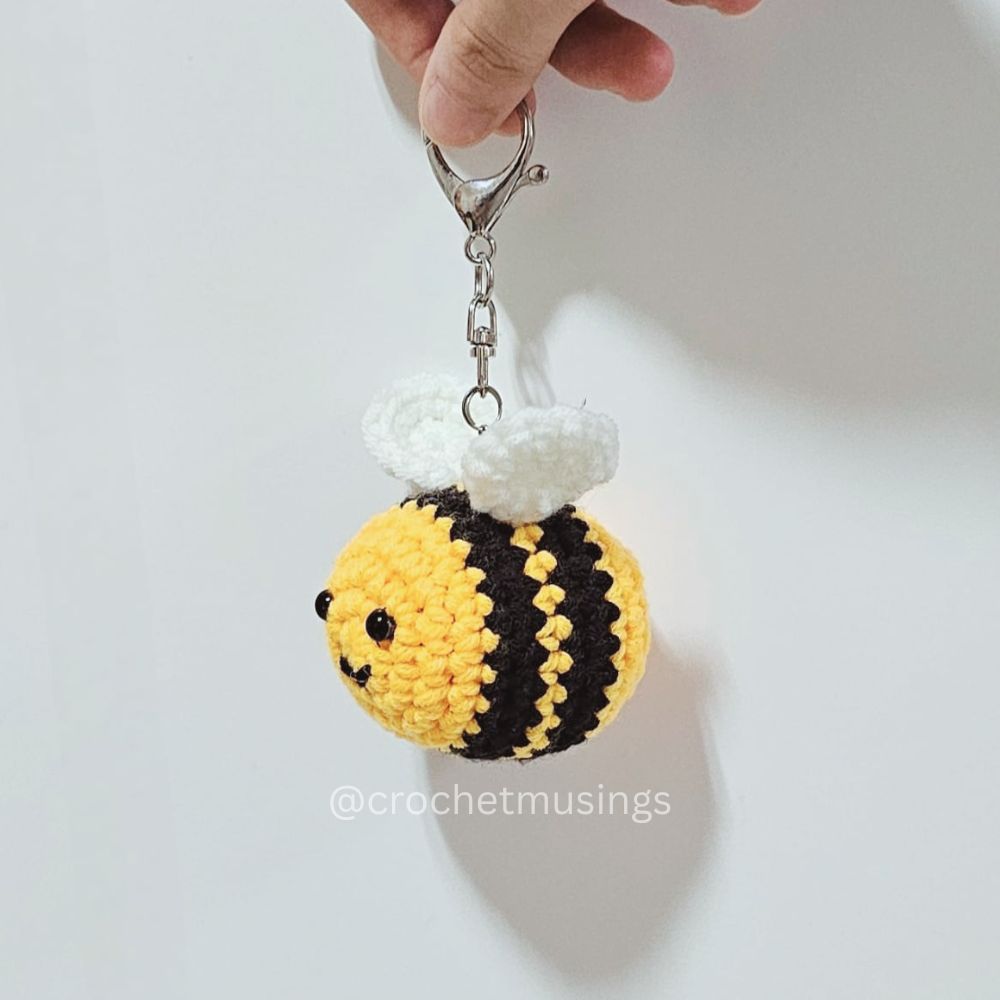 PDF - Cute Bee Keychain Crochet Pattern
