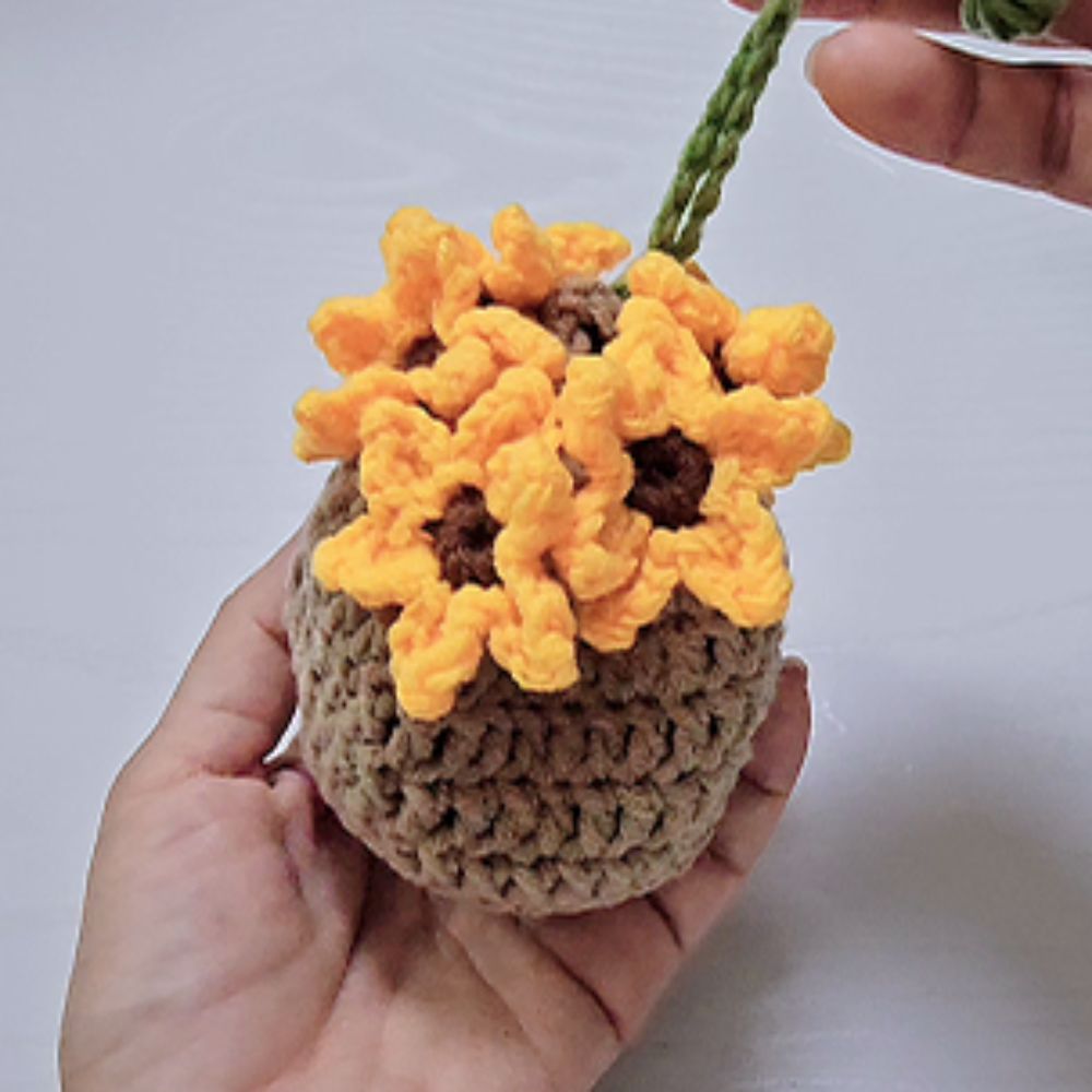 PDF - Flower Bouquet Drawstring Pouch Crochet Pattern.