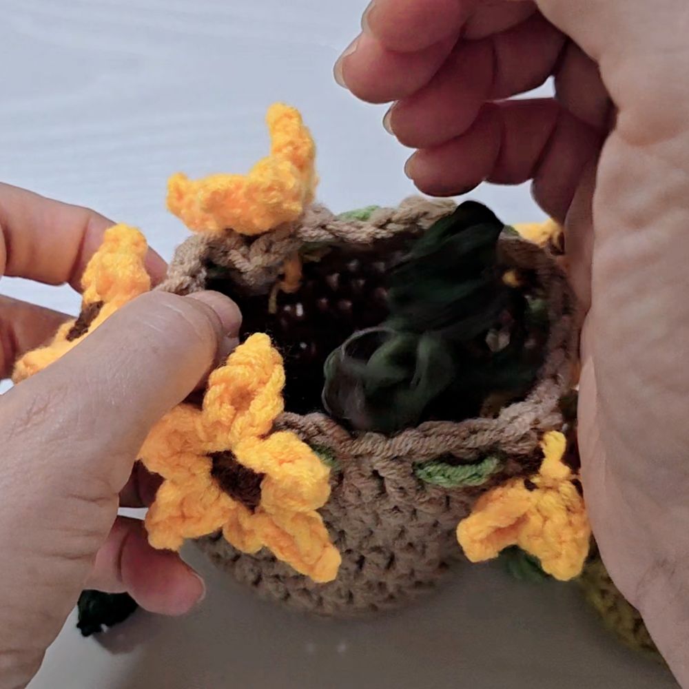 PDF - Flower Bouquet Drawstring Pouch Crochet Pattern.