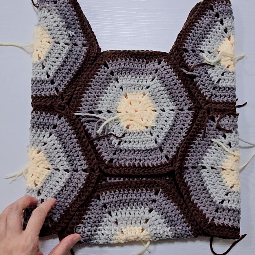 PDF - Hexagon Granny Square Tote Bag Crochet Pattern