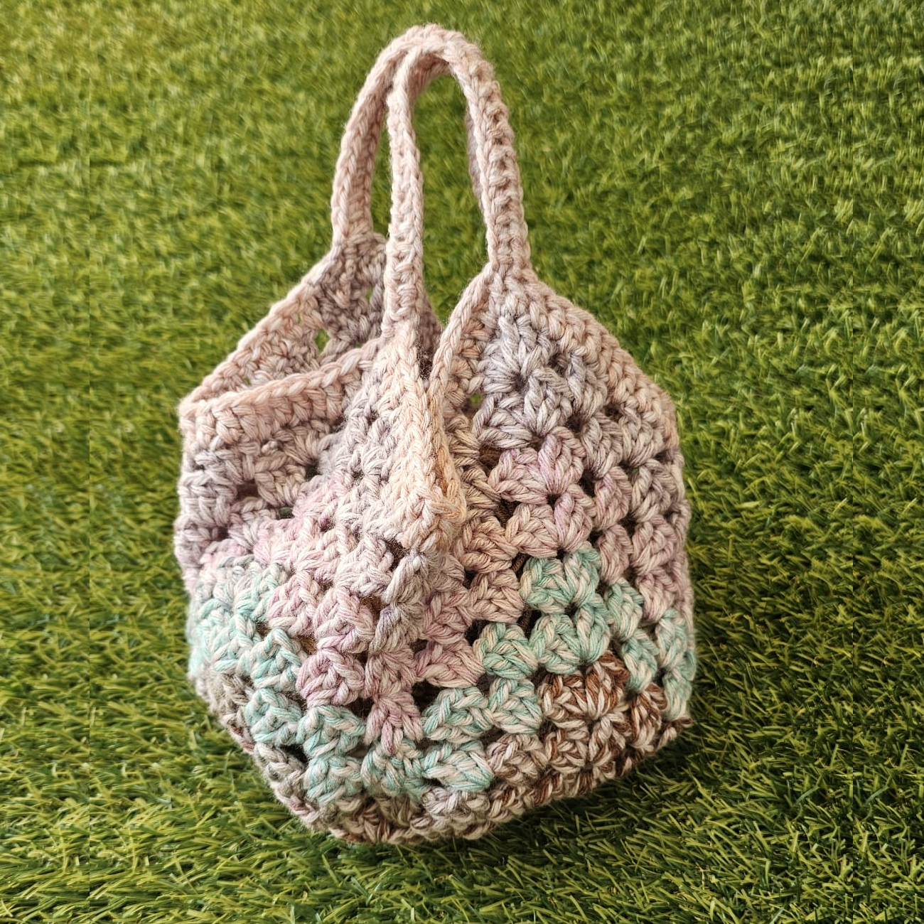 PDF - Granny Square Market Bag (No-Sew) Crochet Pattern