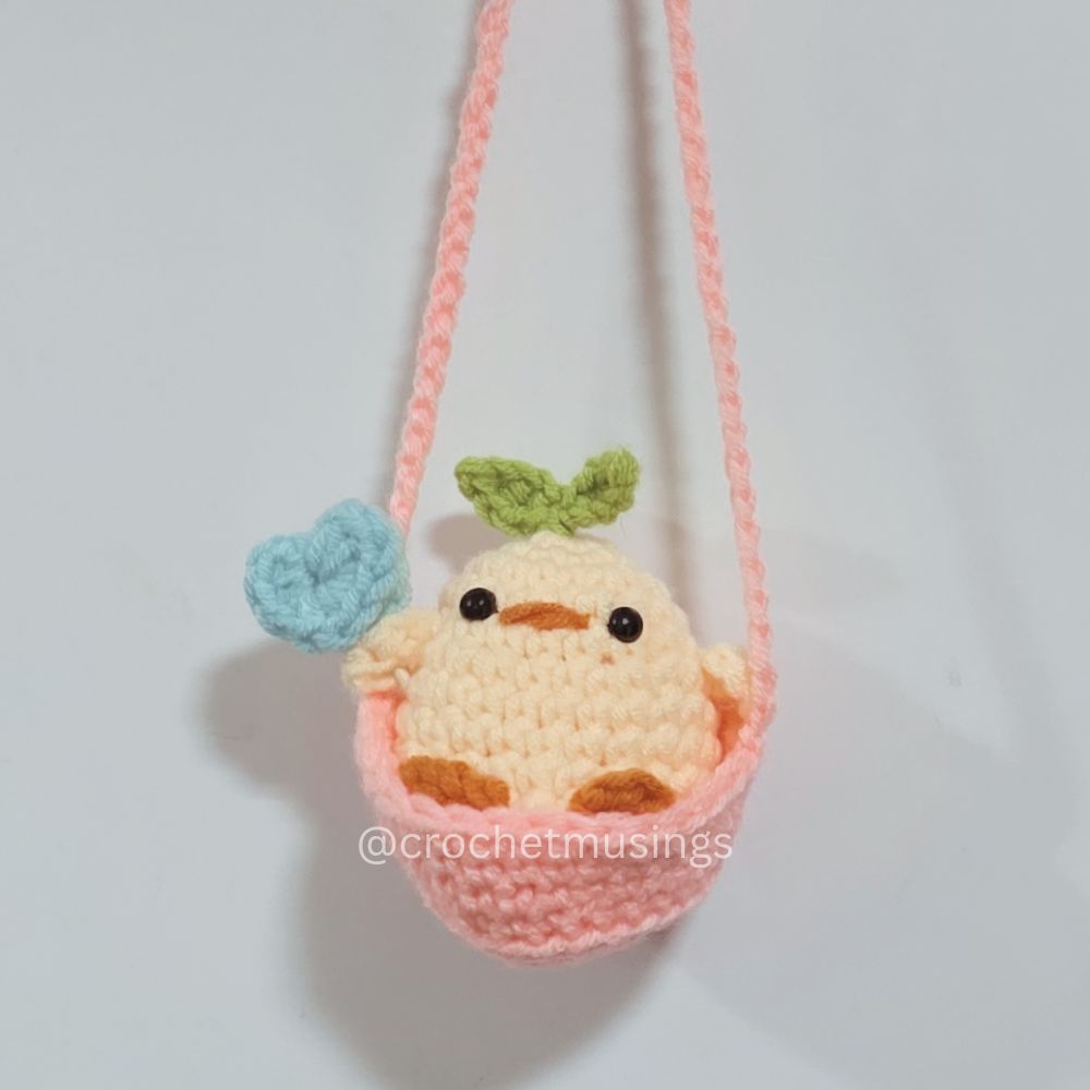 PDF - Mini Chick In Hanging Basket Crochet Pattern
