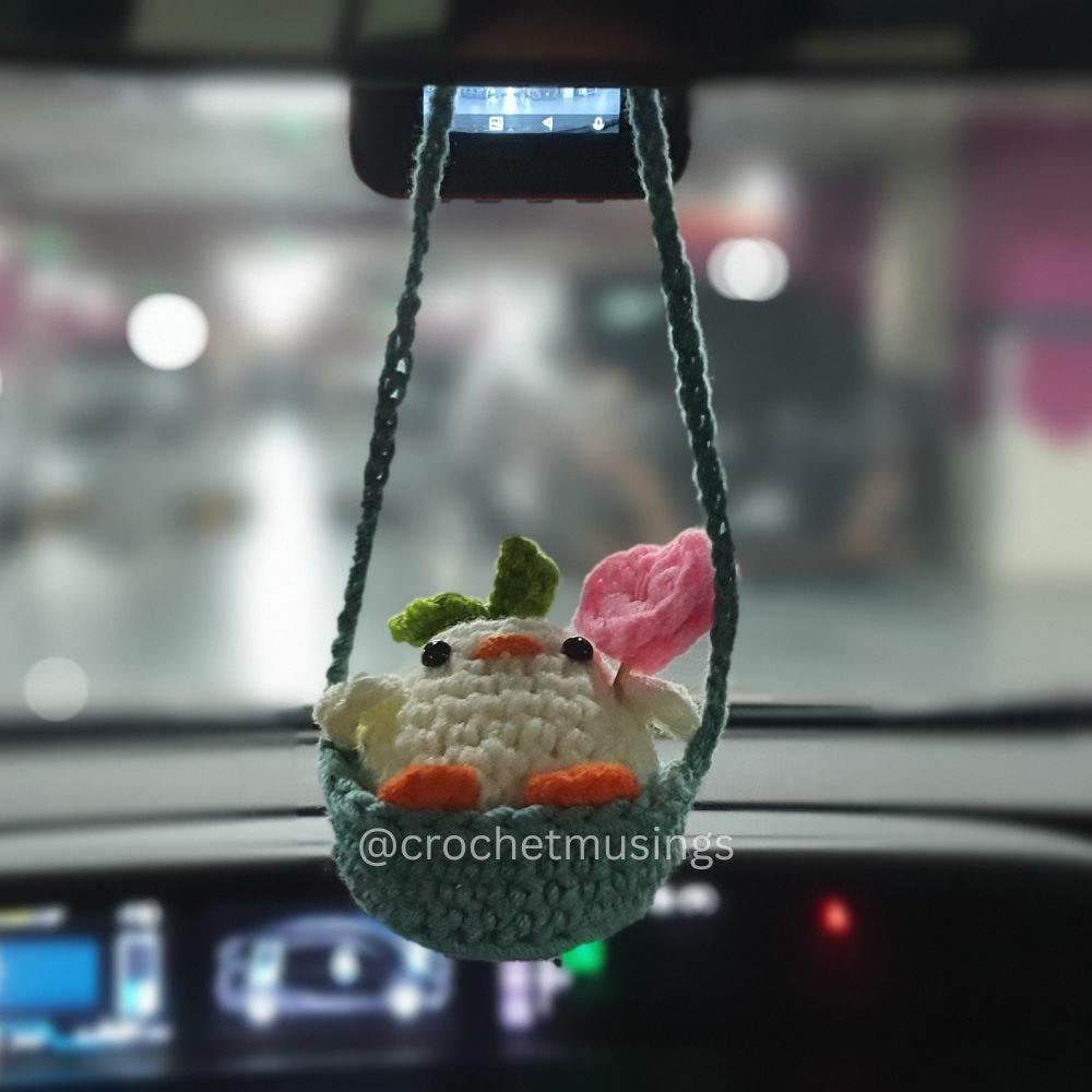 PDF - Mini Chick In Hanging Basket Crochet Pattern