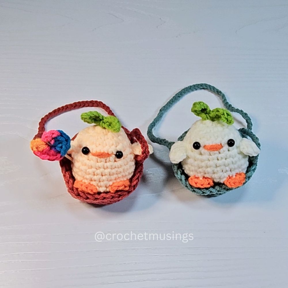 PDF - Mini Chick In Hanging Basket Crochet Pattern