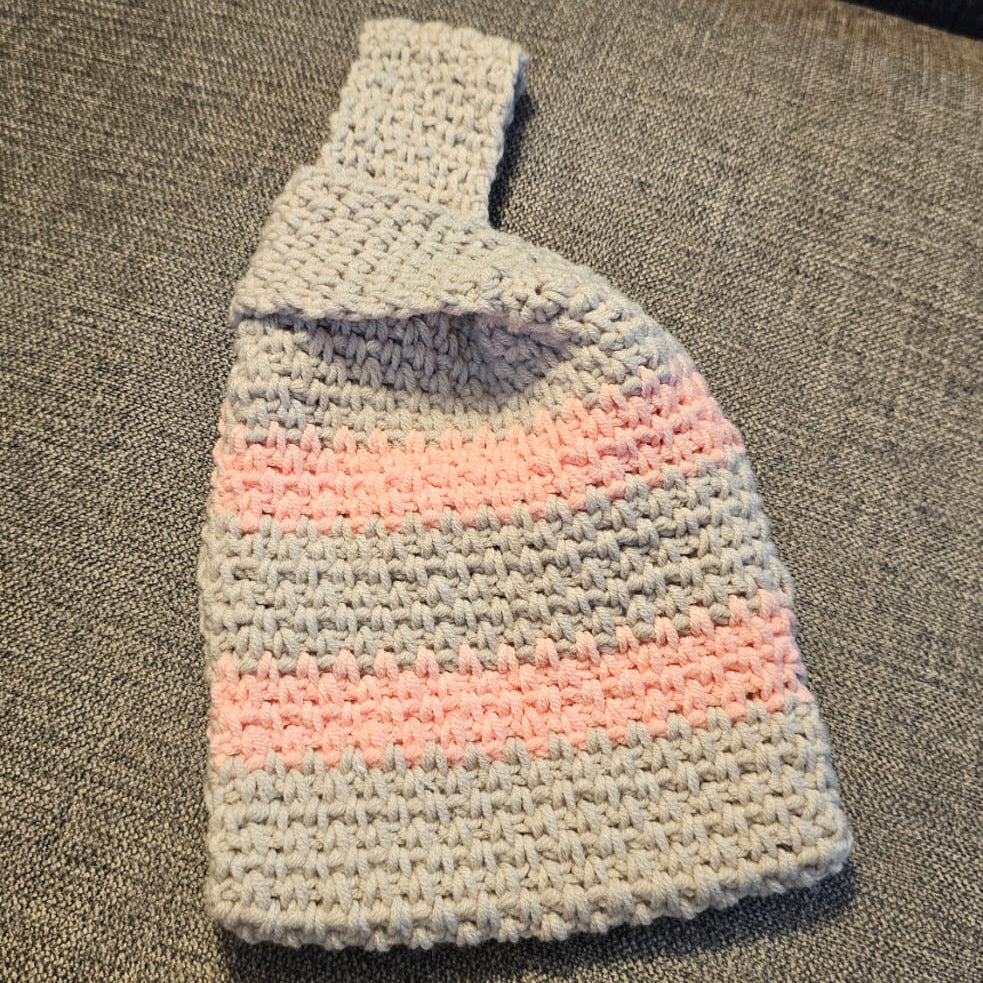 PDF - Moss Stitch Knot Bag (Low-Sew) Crochet Pattern