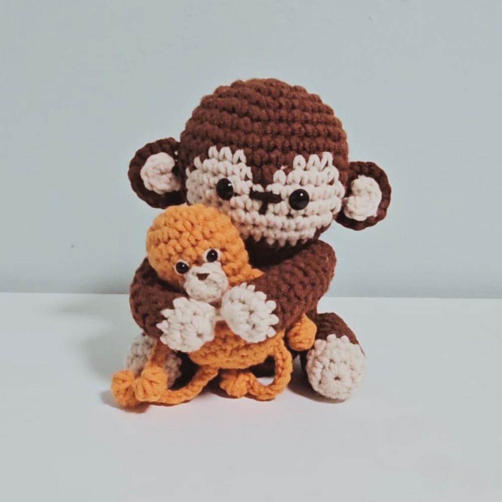 PDF - Punch Monkey And Orangutan Mama Crochet Pattern
