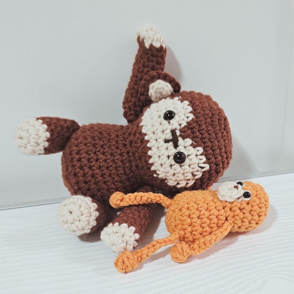 PDF - Punch Monkey And Orangutan Mama Crochet Pattern