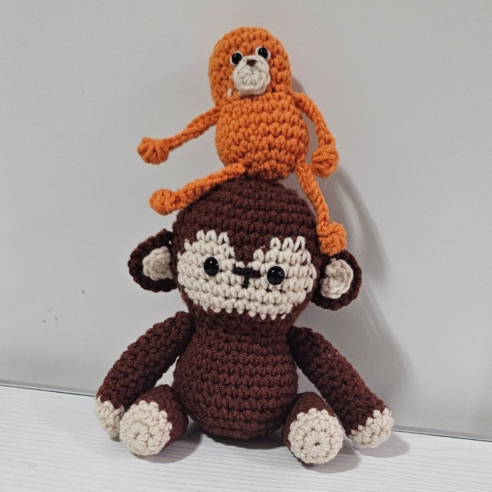 PDF - Punch Monkey And Orangutan Mama Crochet Pattern
