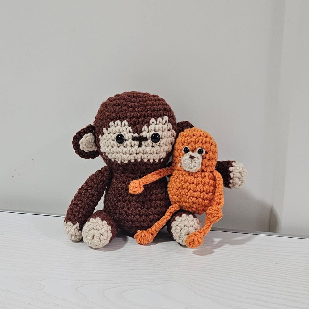 PDF - Punch Monkey And Orangutan Mama Crochet Pattern
