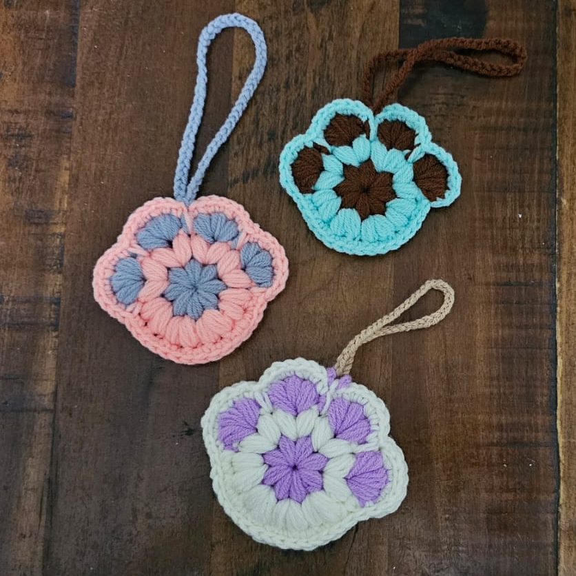 PDF - Paw Print Pouch & Bag Charm (No-Sew) Crochet Pattern