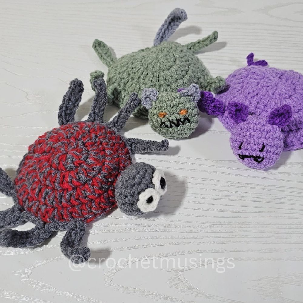 PDF - 3-in-1  Pop-Up Halloween Coasters Crochet Pattern