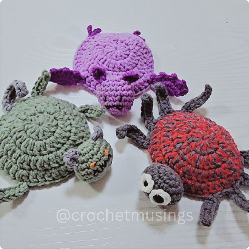 PDF - 3-in-1  Pop-Up Halloween Coasters Crochet Pattern