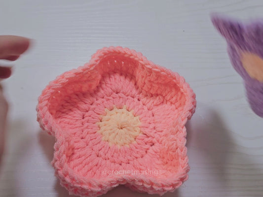 PDF - Easy Flower Coaster Set Crochet Pattern