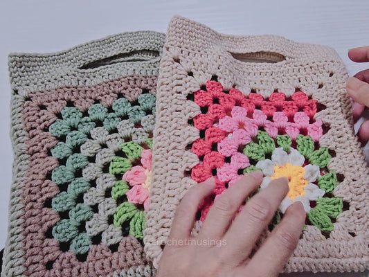 PDF - Corner Flower Granny Square Bag Crochet Pattern