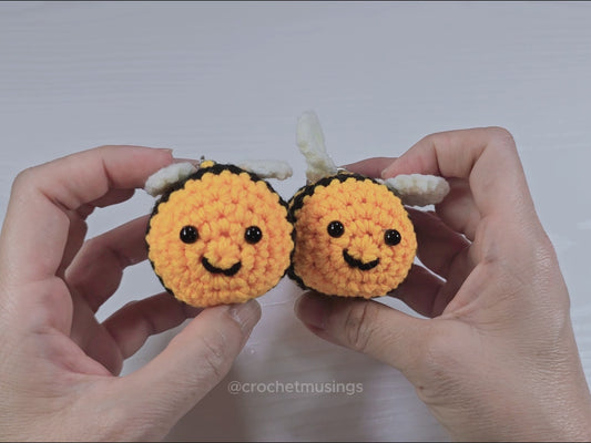 PDF - Cute Bee Keychain Crochet Pattern