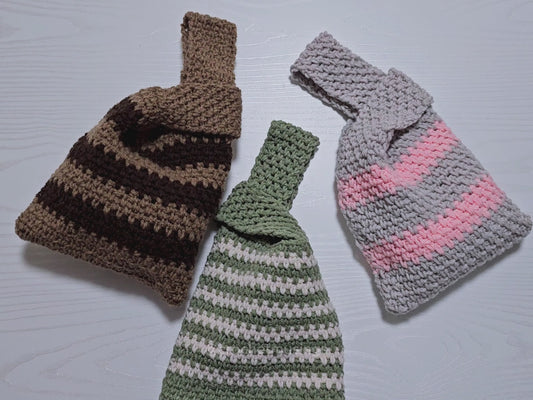 PDF - Moss Stitch Knot Bag (Low-Sew) Crochet Pattern