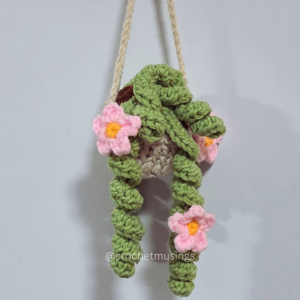 PDF - Small Hanging Plant Basket Crochet Pattern