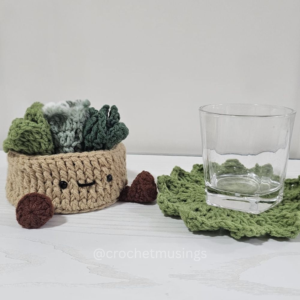 PDF - Succulent Coaster Set Crochet Pattern