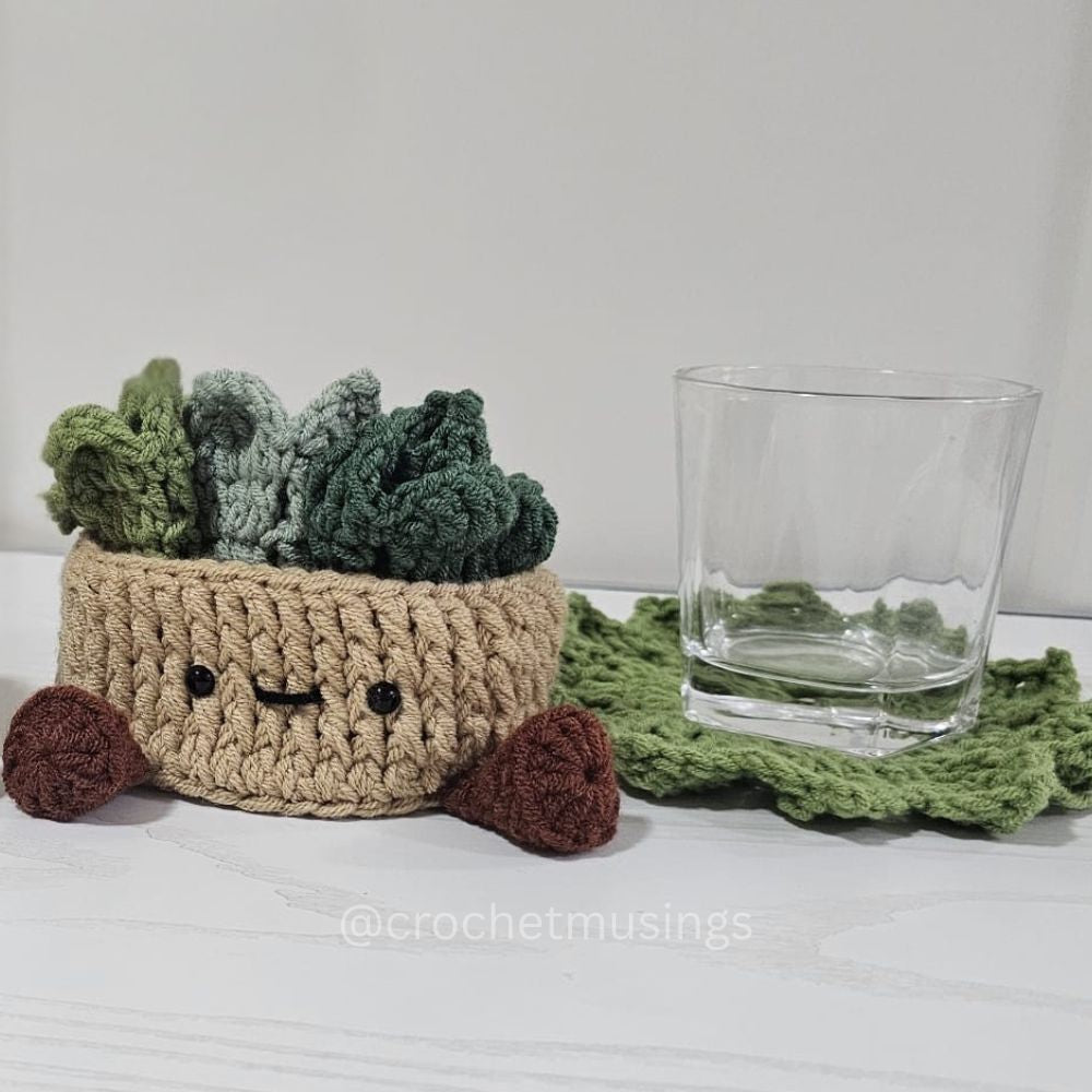 PDF - Succulent Coaster Set Crochet Pattern