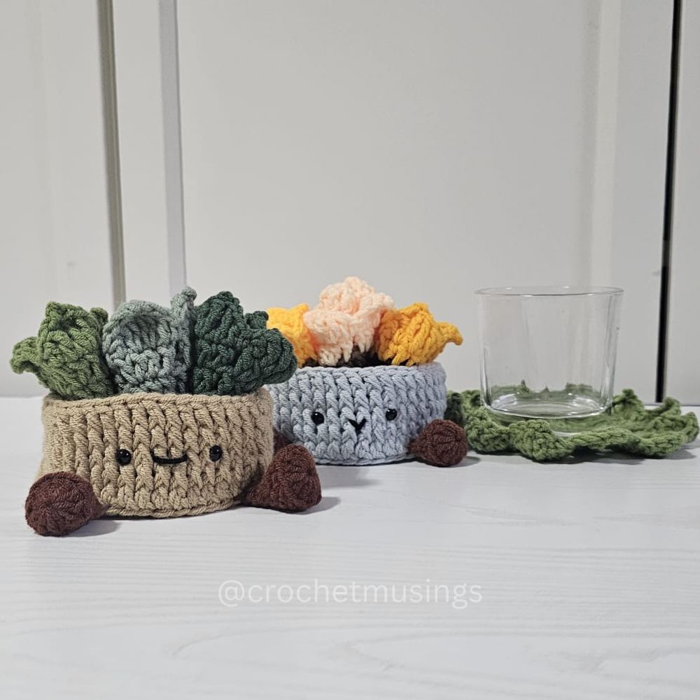 PDF - Succulent Coaster Set Crochet Pattern