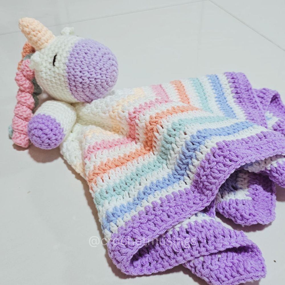 PDF - Unicorn Lovey Baby Blanket Crochet Pattern