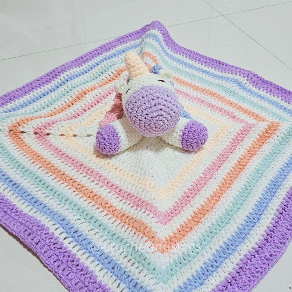 PDF - Unicorn Lovey Baby Blanket Crochet Pattern