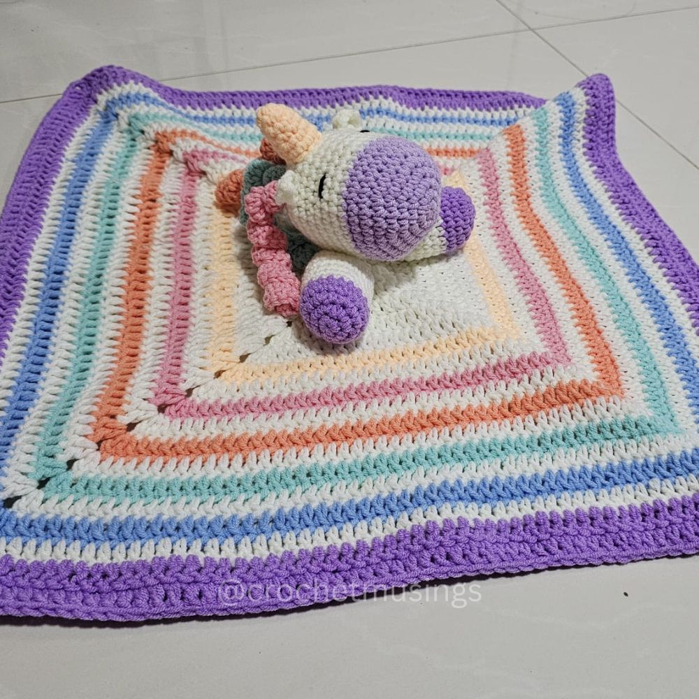 PDF - Unicorn Lovey Baby Blanket Crochet Pattern