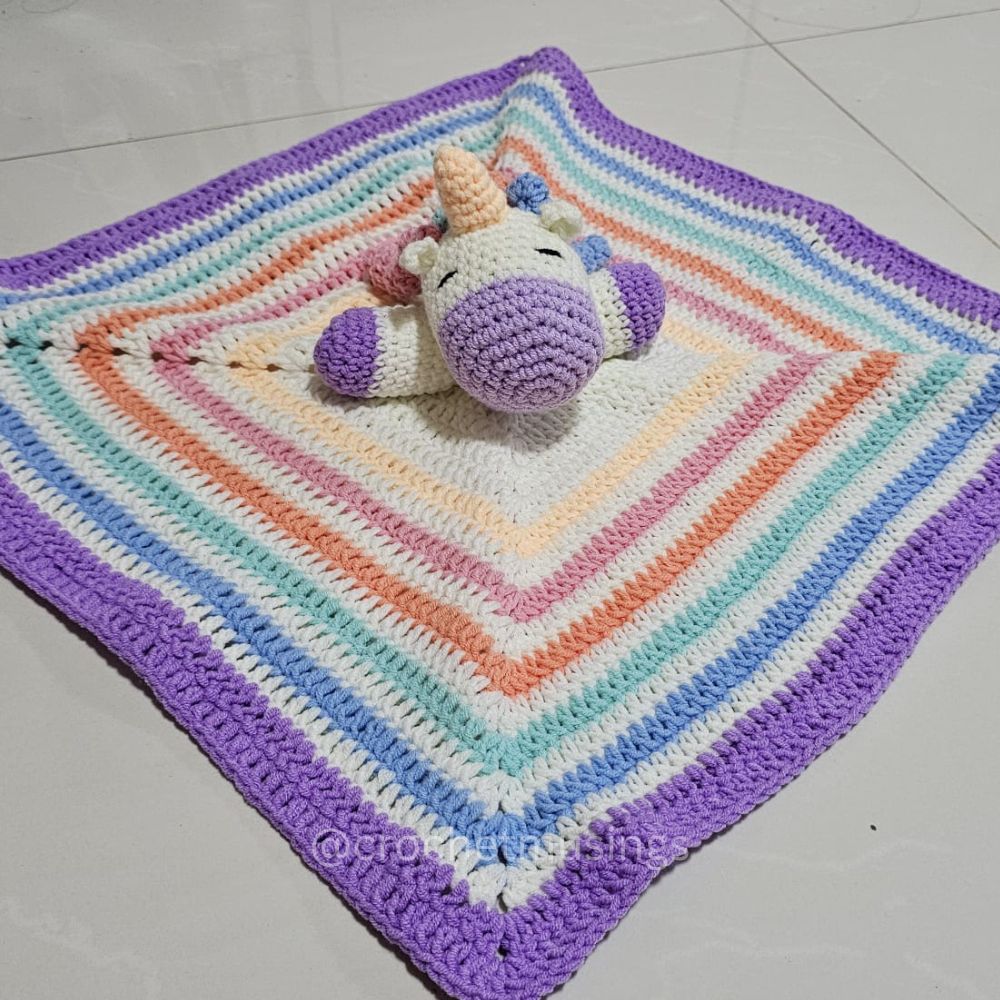 PDF - Unicorn Lovey Baby Blanket Crochet Pattern